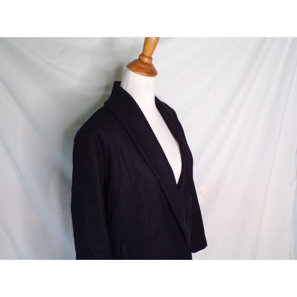 ๐ ALLSAINTS Grace Coat Italian Wool Ruffle Black X-Small - Picture 12 of 13